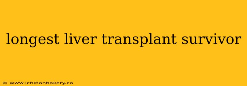 longest liver transplant survivor