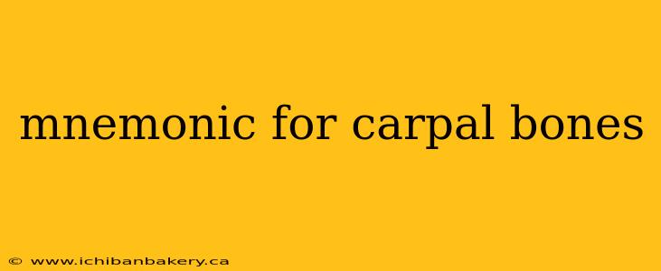 mnemonic for carpal bones