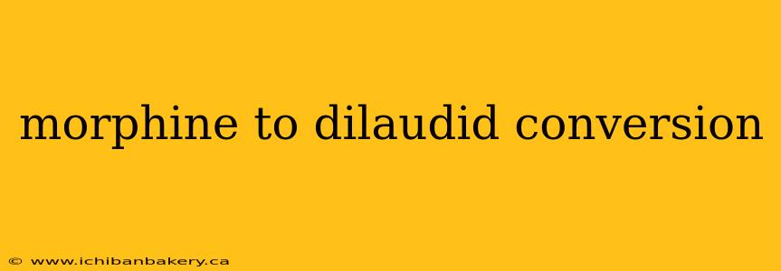 morphine to dilaudid conversion