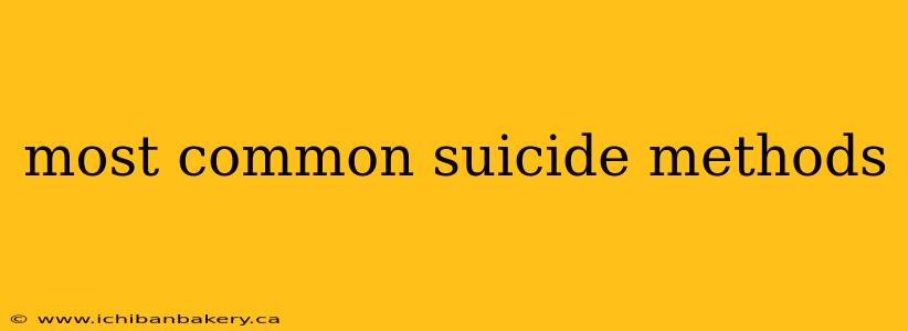 most common suicide methods