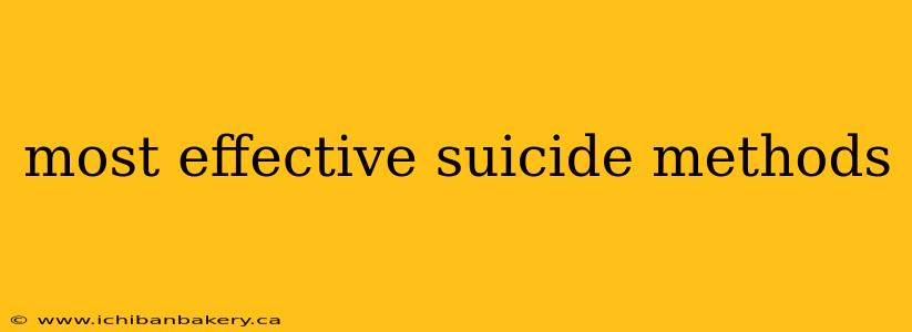 most effective suicide methods