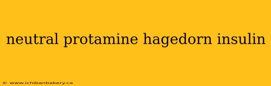 neutral protamine hagedorn insulin