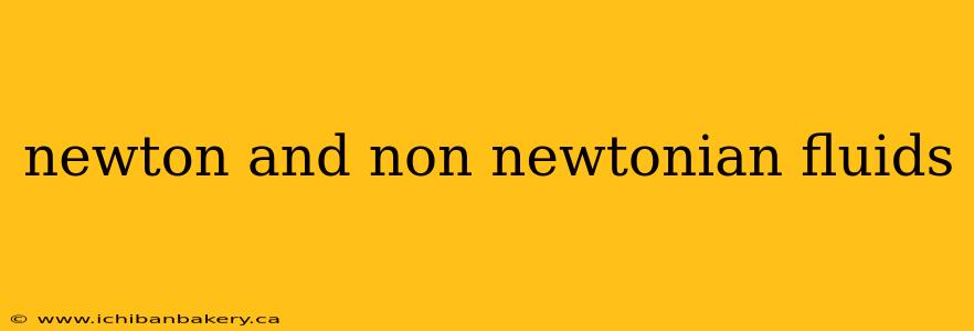 newton and non newtonian fluids