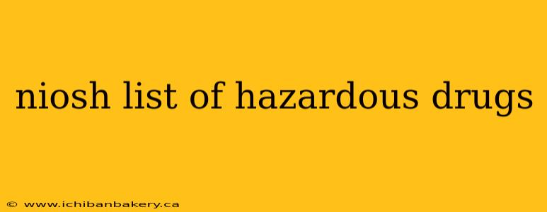 niosh list of hazardous drugs