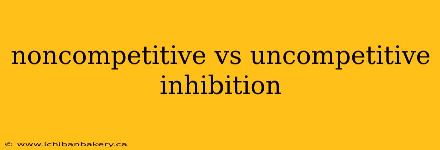 noncompetitive vs uncompetitive inhibition