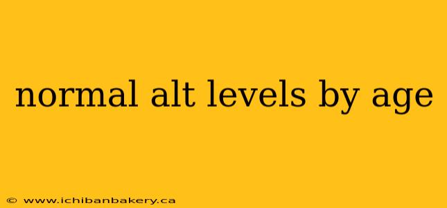 normal alt levels by age