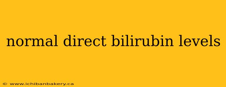 normal direct bilirubin levels