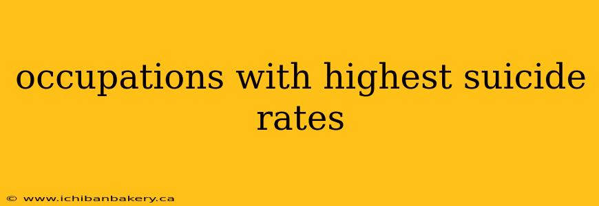 occupations with highest suicide rates