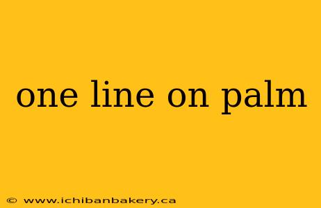 one line on palm