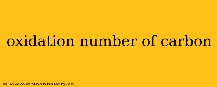 oxidation number of carbon