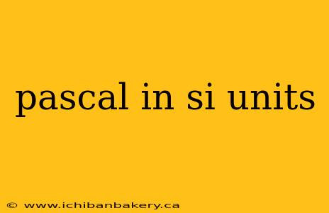 pascal in si units