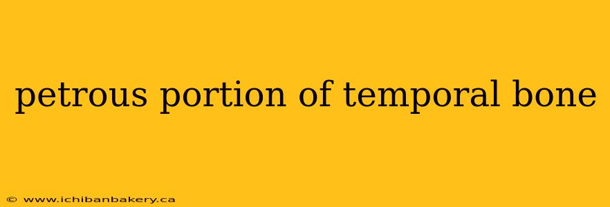 petrous portion of temporal bone