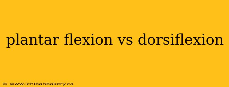 plantar flexion vs dorsiflexion