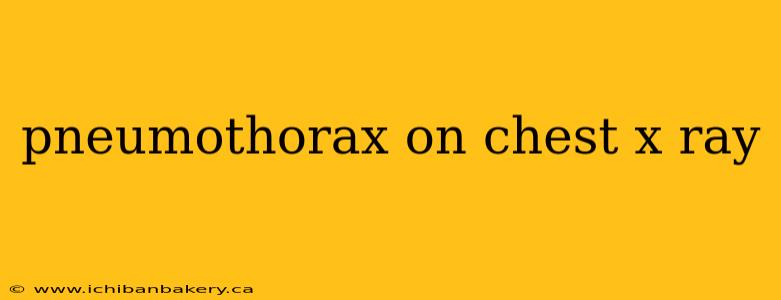 pneumothorax on chest x ray
