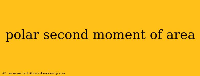 polar second moment of area