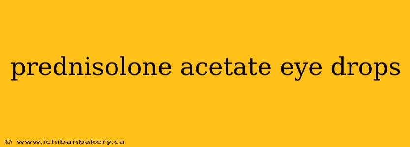 prednisolone acetate eye drops