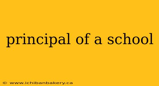 principal of a school