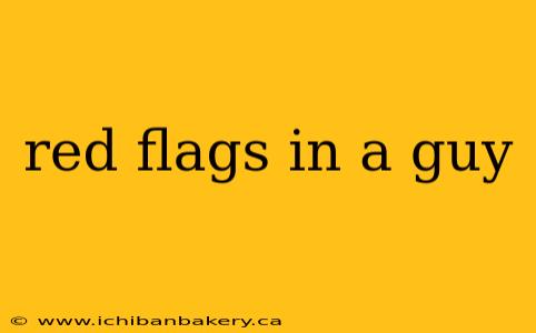red flags in a guy
