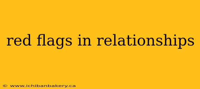 red flags in relationships