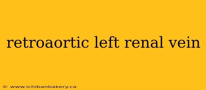 retroaortic left renal vein
