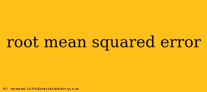 root mean squared error