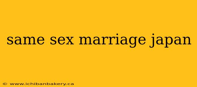 same sex marriage japan