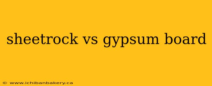 sheetrock vs gypsum board
