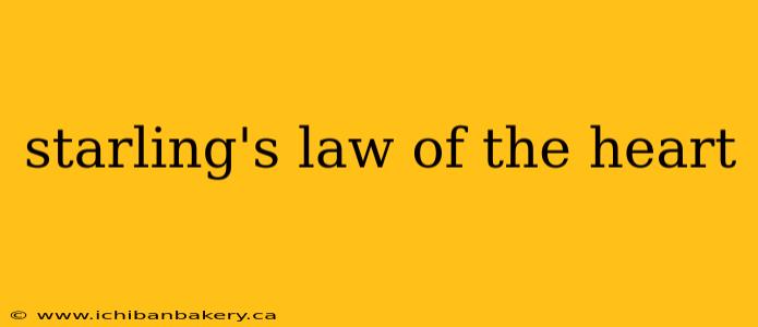 starling's law of the heart