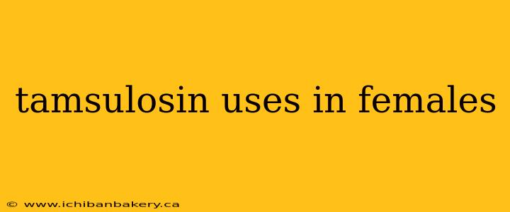 tamsulosin uses in females