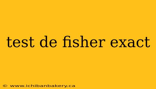test de fisher exact