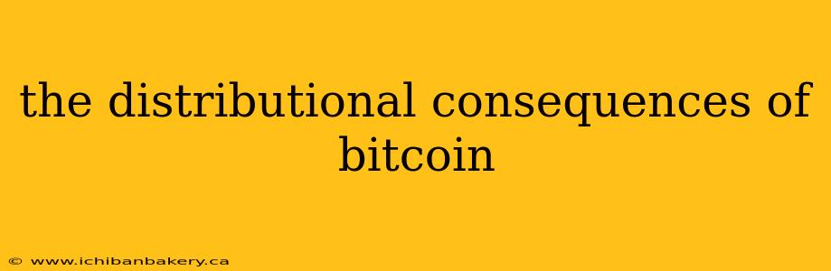 the distributional consequences of bitcoin