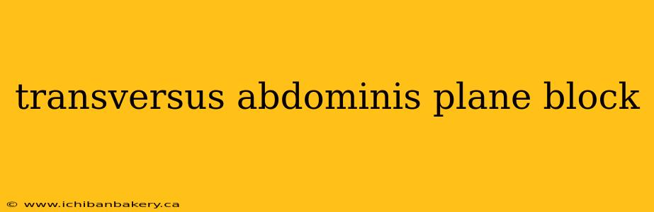 transversus abdominis plane block
