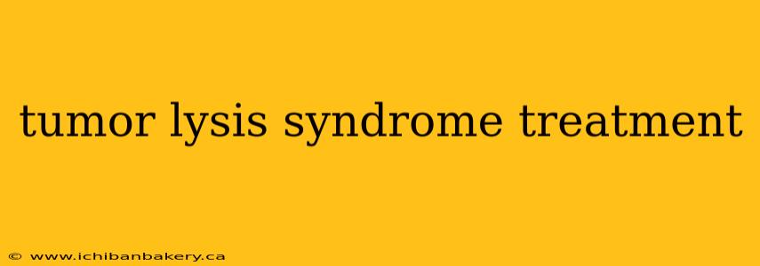 tumor lysis syndrome treatment