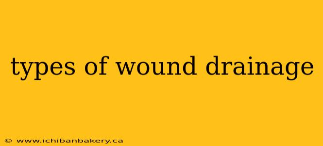 types of wound drainage