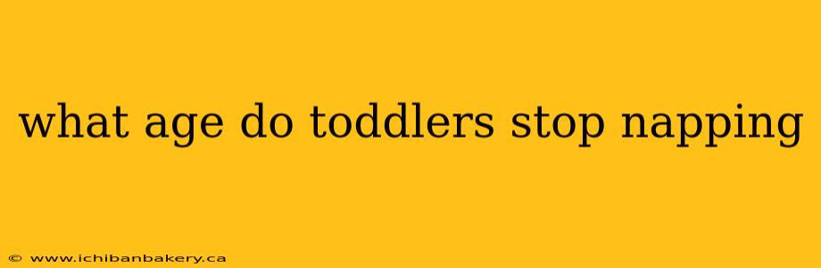 what age do toddlers stop napping