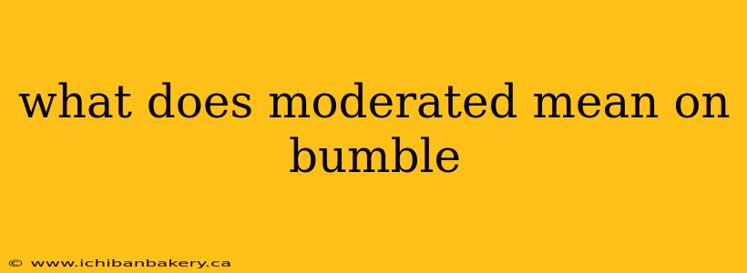 what does moderated mean on bumble