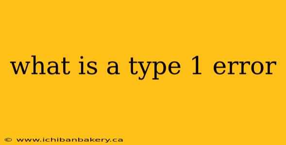 what is a type 1 error