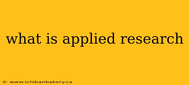 what is applied research
