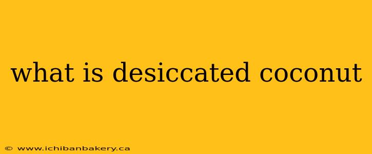 what is desiccated coconut