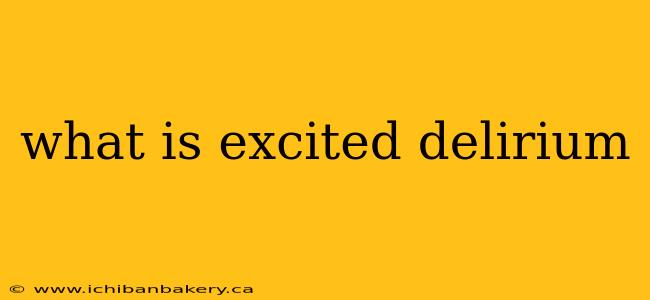 what is excited delirium