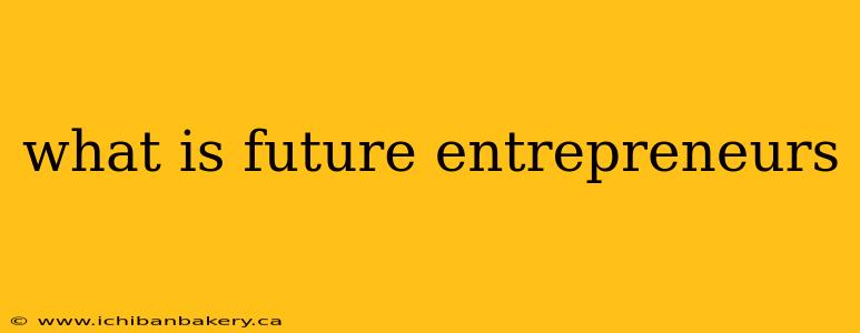 what is future entrepreneurs