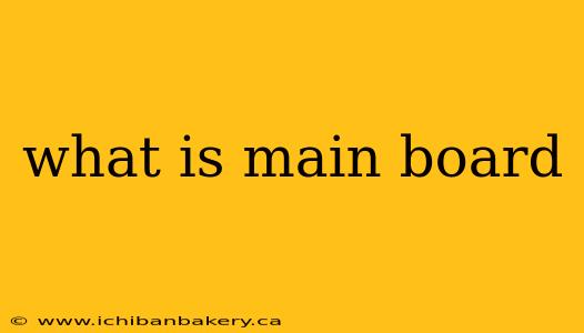 what is main board