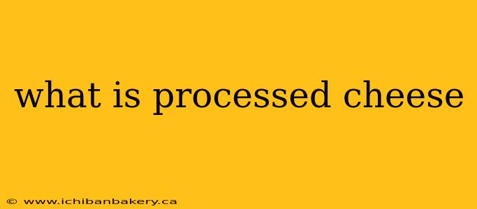 what is processed cheese