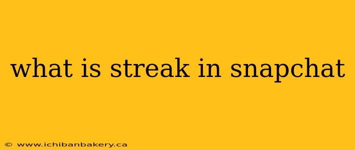 what is streak in snapchat