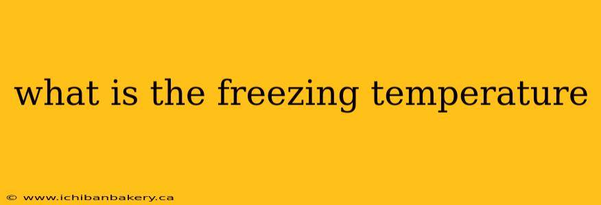 what is the freezing temperature