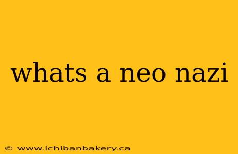 whats a neo nazi