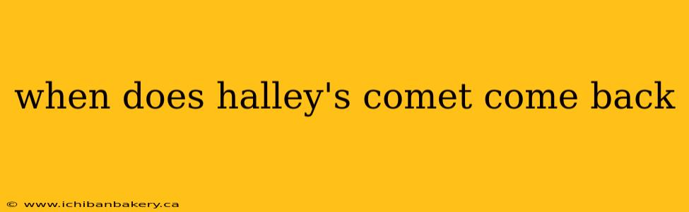 when does halley's comet come back