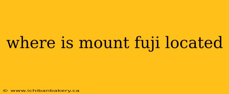 where is mount fuji located