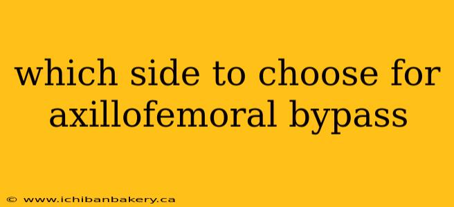 which side to choose for axillofemoral bypass